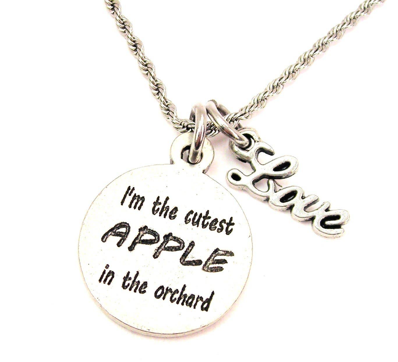 ChubbyChicoCharms Meow Paw Print Stainless Steel Rope Chain Cursive Love Necklace ChubbyChicoCharms Meow Paw Print Stainless Steel Rope Chain Cursive Love Necklace